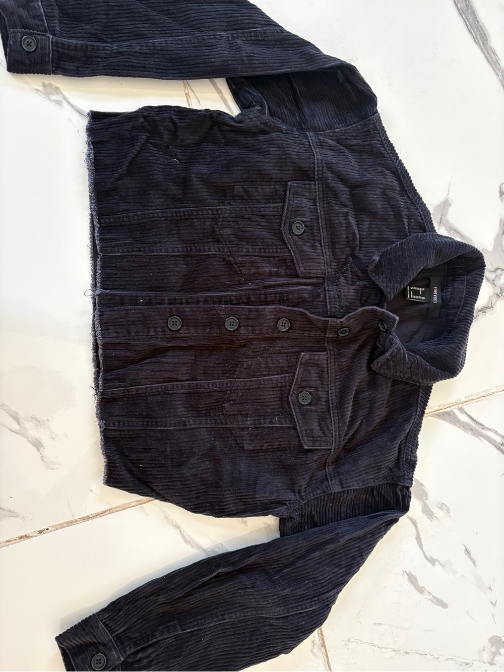Forever 21 Black Corduroy Cropped Jacket